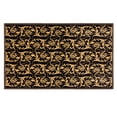 thumbnail image 1 of Skid-Resistant Carpet Indoor Area Rug Floor Mat – Laurel Lane – Espresso Brown & Golden Cream – 2 Feet X 3 Feet, 1 of 6