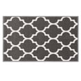 thumbnail image 1 of Skid-Resistant Carpet Indoor Area Rug Floor Mat – Moroccan Trellis Lattice – Misty Gray & Linen White – 2 Ft. X 3 Ft., 1 of 6