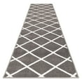 thumbnail image 1 of Skid-Resistant Carpet Runner – Diamond Trellis Lattice – Misty Gray & Linen White – 6 Ft. X 26 In., 1 of 6