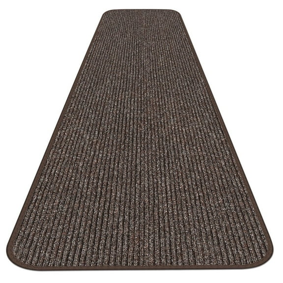 Skid-Resistant Heavy-Duty Carpet Runner - Tuscan Brown - 3' x 15'