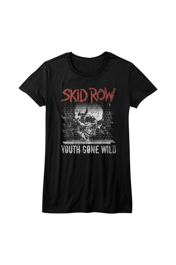Skid Row Graffiti Gone Wild Black Junior Women's T-Shirt