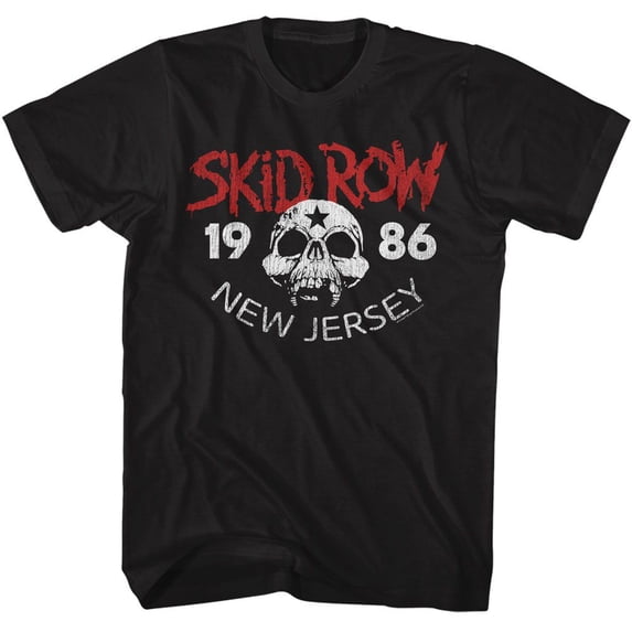 Skid Row New Jersey 86 Black Adult T-Shirt