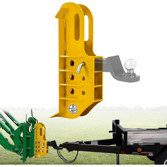 Skid Steer Attachment - Fits 2" Receiver Tubes - Fits Tractors & Skid Steers with Universal Quick Attach Plate - 20,000 lbs Towing Capacity