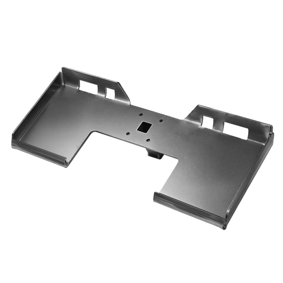 Skid Steer Attachment Plate 3/8 Inch Mount with 2.28 Inch Hitch Receiver 7000lbs Quick Attachment Loader Compatible with Deere Kubota Bobcat Mahindra Skid Steers and Tractors
