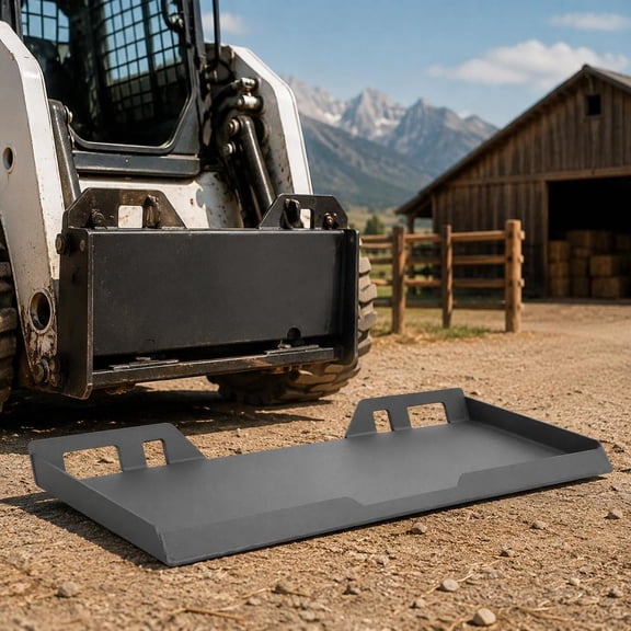 Skid Steer Quick Attach Mount Plate, 1/4 Inch, Grade 50 Steel, 3000 Lbs Capacity, Loader Adapter Compatible with Kubota and Bobcat Tractors
