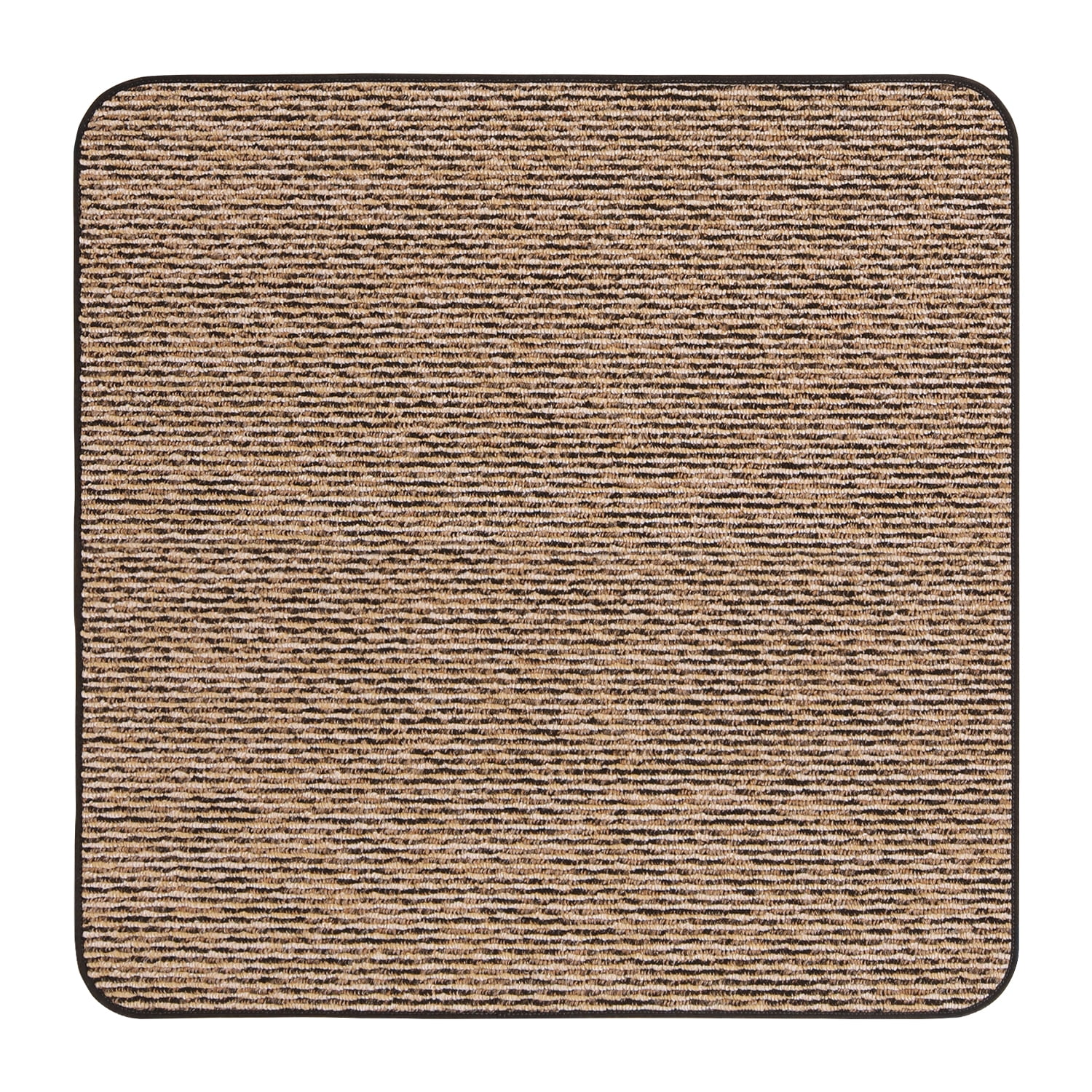 Black Ripple Non-Slip Square Indoor Area Rug 3' x 3'