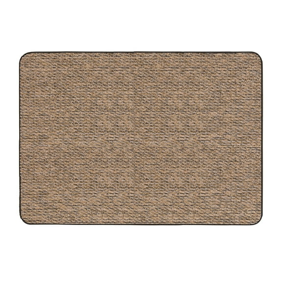 Skid-resistant Carpet Indoor Area Rug Floor Mat - Black Ripple - 4' X 6' - Many Other Sizes to Choose From