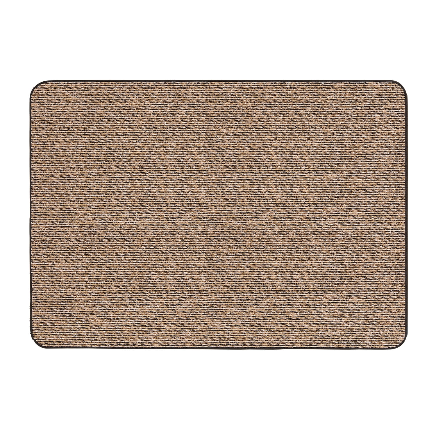 House, Home And More Skid-Resistant Area Rug - Black Ripple, 4x4 Ft, Non-Slip Backing, Pet Friendly