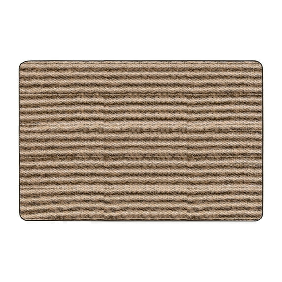 Skid-resistant Carpet Indoor Area Rug Floor Mat - Black Ripple - 6' X 9' - Many Other Sizes to Choose From