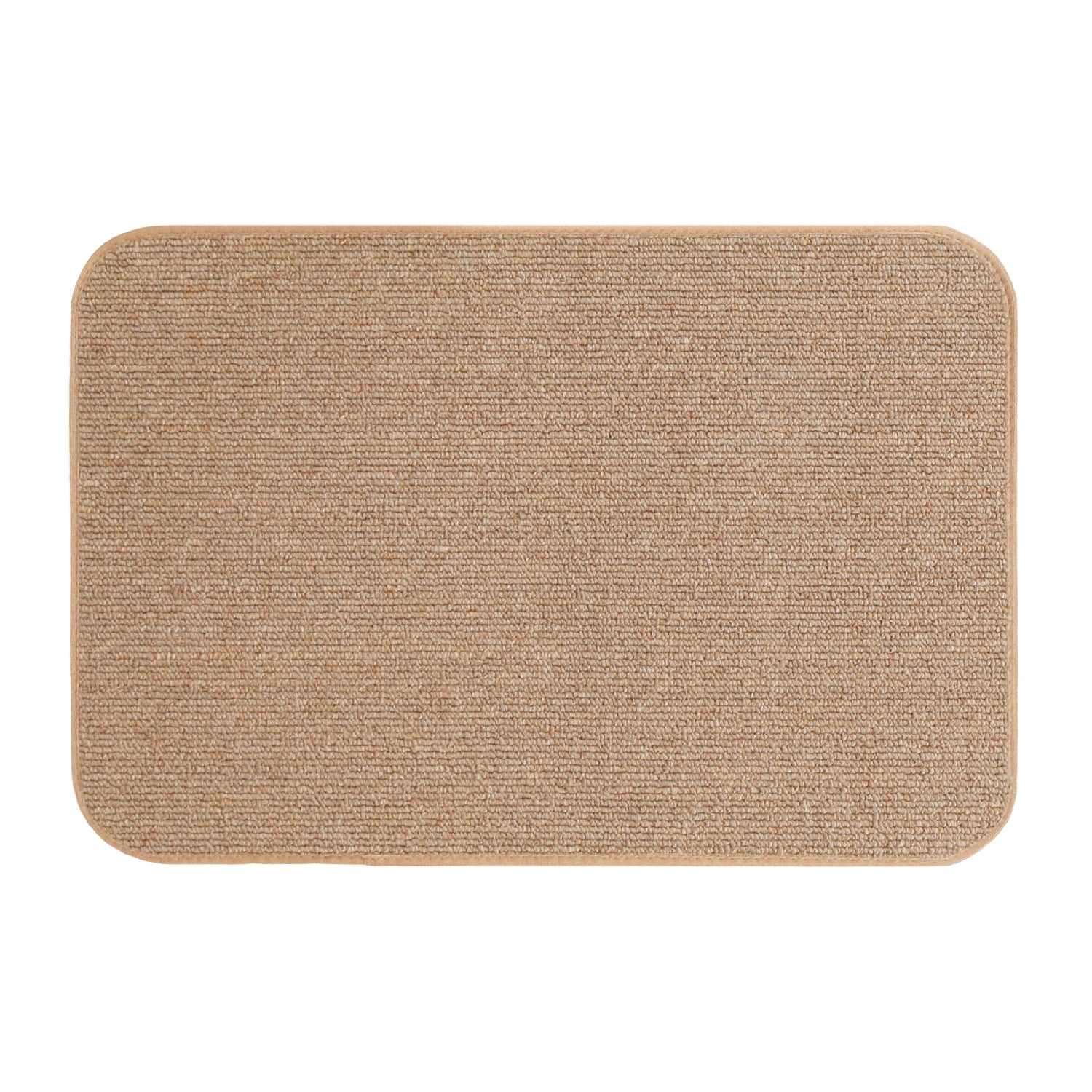 Pebble Beige Non-slip Rubber Backing Rectangular Area Rug, 2 Ft. x 3 Ft.