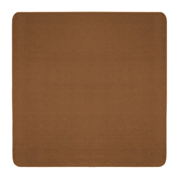 Skid-resistant Carpet Indoor Area Rug Floor Mat - Toffee Brown - 6' X 6' - Many Other Sizes to Choose From
