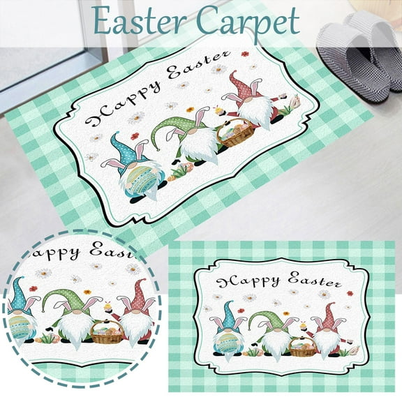 Skid resistant Easter rug Easter Egg Doormat