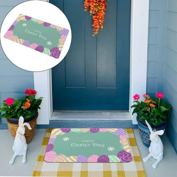Skid resistant Easter rug Easter Egg Doormat