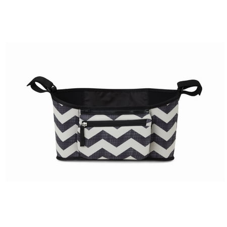 Skidaddle by Skip Hop Stroller Organizer Black & White Chevron