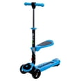 thumbnail image 1 of Skidee Kick Scooters for Kids, Adjustable Height, Foldable, LED Lights, Rear Brake, Ages 2-12, Blue, 1 of 8