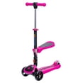 thumbnail image 1 of Skidee Kick Scooters for Kids, Adjustable Height, Foldable, LED Lights, Rear Brake, Ages 2-12, Pink, 1 of 6