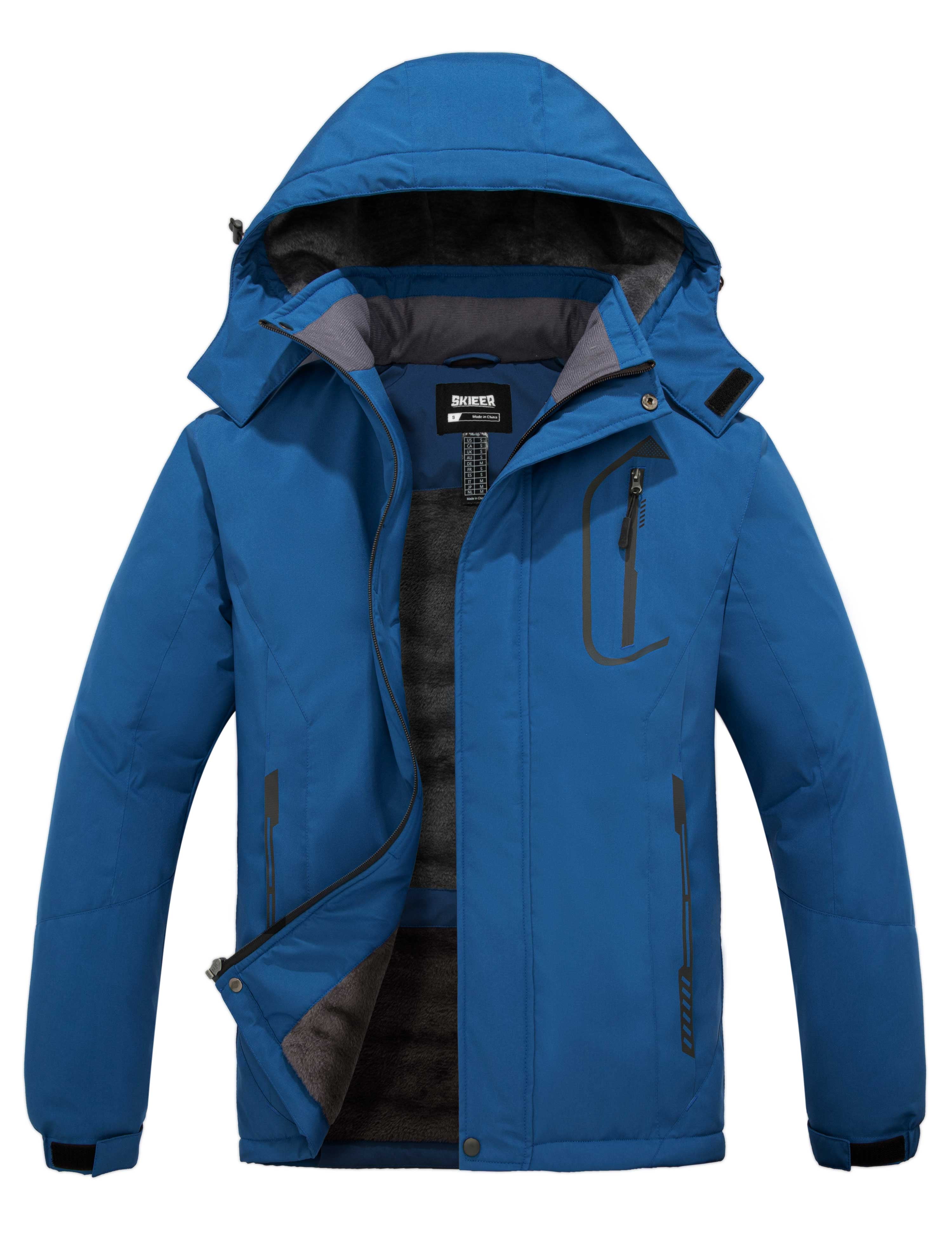 Skieer Men's Ski Jacket Waterproof Warm Winter Raincoat Windbreaker