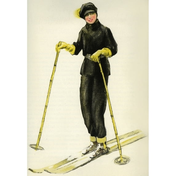 Skier Poster Print By Mary Evans Picture Librarypeter & Dawn Cope Collection (18 X 24)