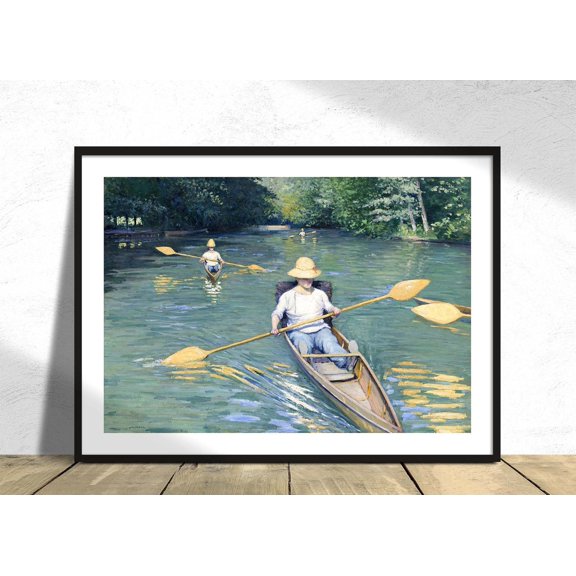 Skiffs Gustave Caillebotte Impressionism Art French Vintage Illustration Artwork Canoer Rower Unframed Paper Print
