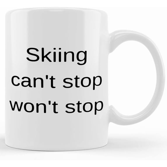 Skiing Coffee Mug, Ceramic Novelty Coffee Mugs 11oz, 15oz Mug, Tea Cup, Gift Present Mug For Birthday, Christmas Thanksgiving Festival