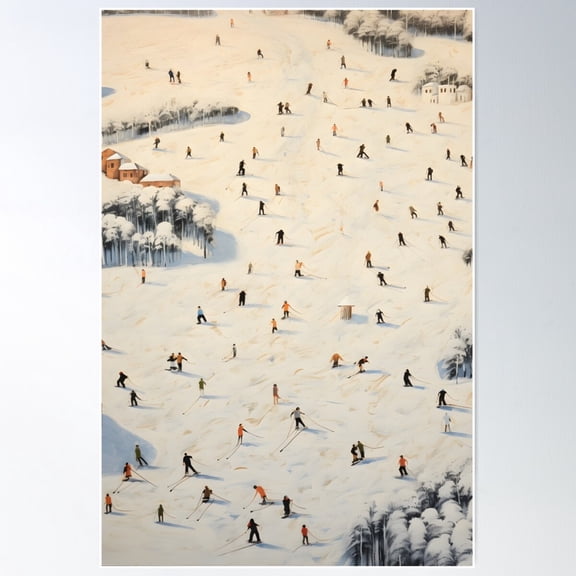 Skiing In The Mountains Is My Life'S Passion Poster Wall Art, Modern Wall Decor For Living Room Bedroom, 16x24 UNFRAMED