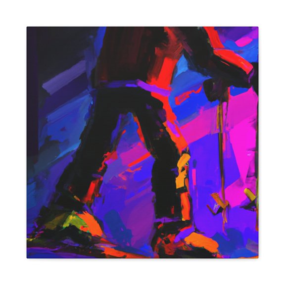 "Skiing Modern Expressionism" - Canvas