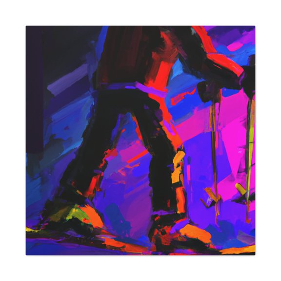 "Skiing Modern Expressionism" - Canvas