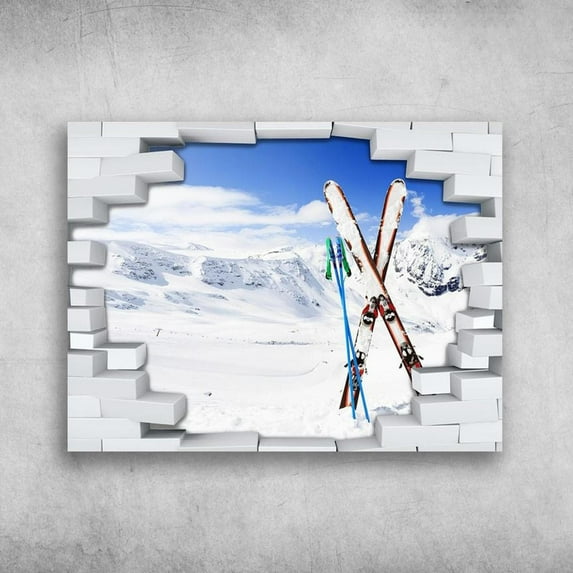 Skiing Poster, Skiing Lover, Wall Art Poster 24 x 36 Inch Poster