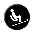 thumbnail image 1 of Skiing Ski Lift Lapel Hat Pin Tie Tack Small Round, 1 of 1