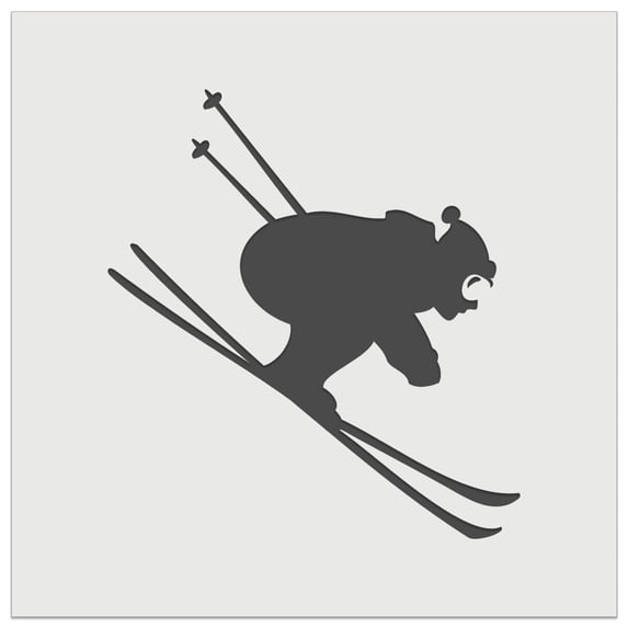Skiing Ski Tuck Bully Bullet Stance Downhill DIY Cookie Wall Craft Stencil - 5.5 Inch