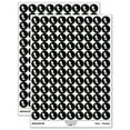 thumbnail image 1 of Skiing Skier Solid 200+ Round Stickers - Black - Matte Finish - 0.50" Size, 1 of 3