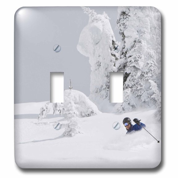 3dRose, Skiing, Whitefish Mountain Resort, Montana - US27 CHA1274 - Chuck Haney, double toggle switch