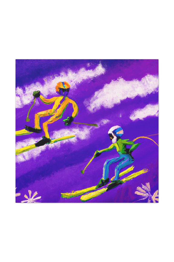 "Skiing through Neoclassicism" - Canvas