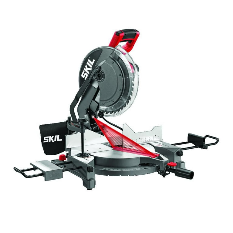 SKIL 12 Inch Quick Mount Compound Miter Saw with Laser Guide Table Extension Rails 3821 01 Walmart