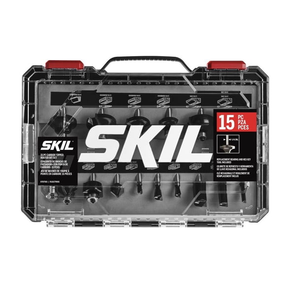 Skil Carbide-Tipped Router Bit Set 15 Piece