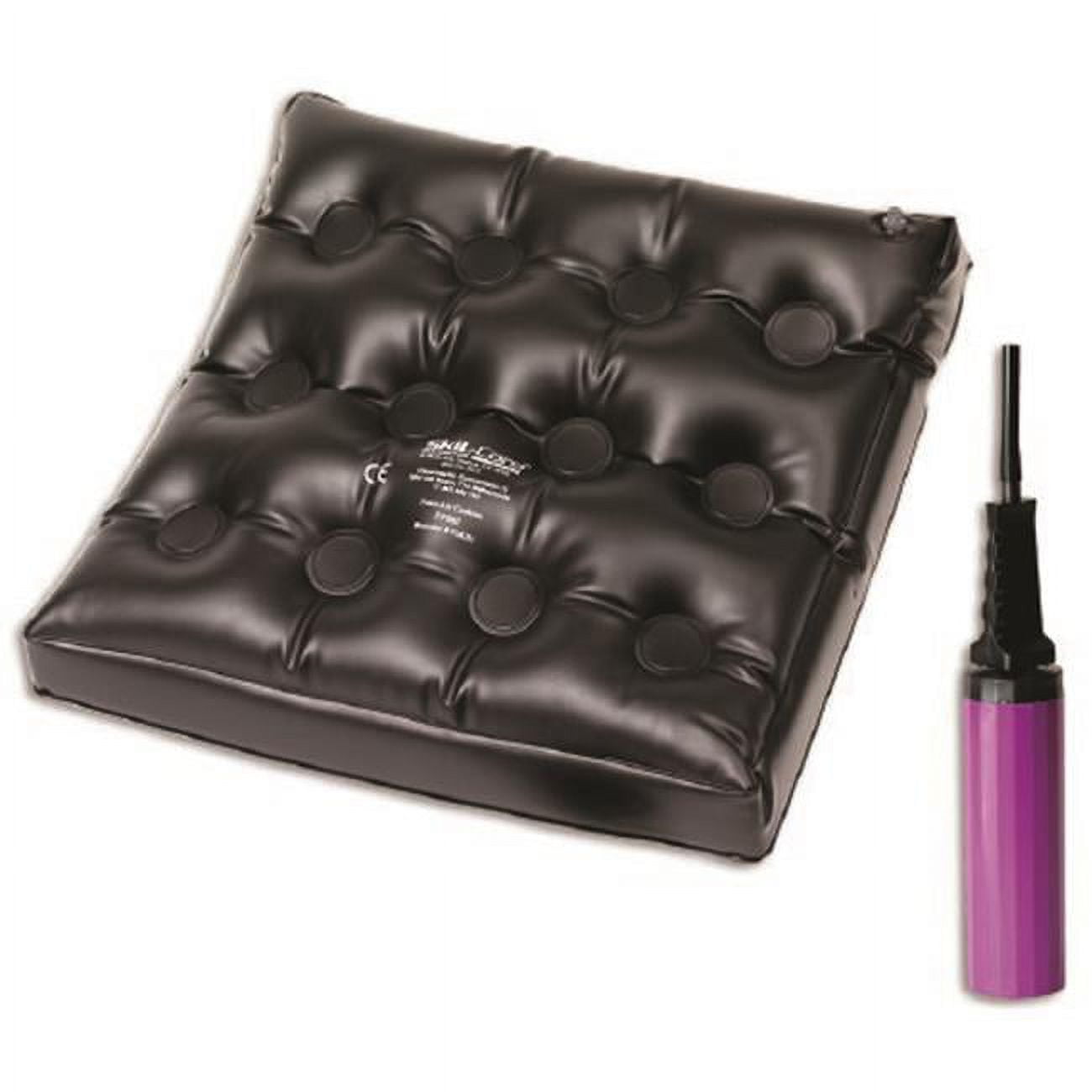 SkilCare 16 in. Foam Air Cushion Wheelchair Occyx Cutout & LSII Cover