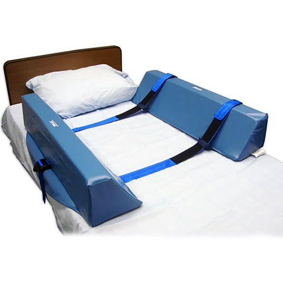 Skil-Care Roll-Control Bolster, Double - 34" L x 7" H x 8" D, Dual Adjustable Bed Positioning System, Prevents Roll Off from Both Sides, 556010