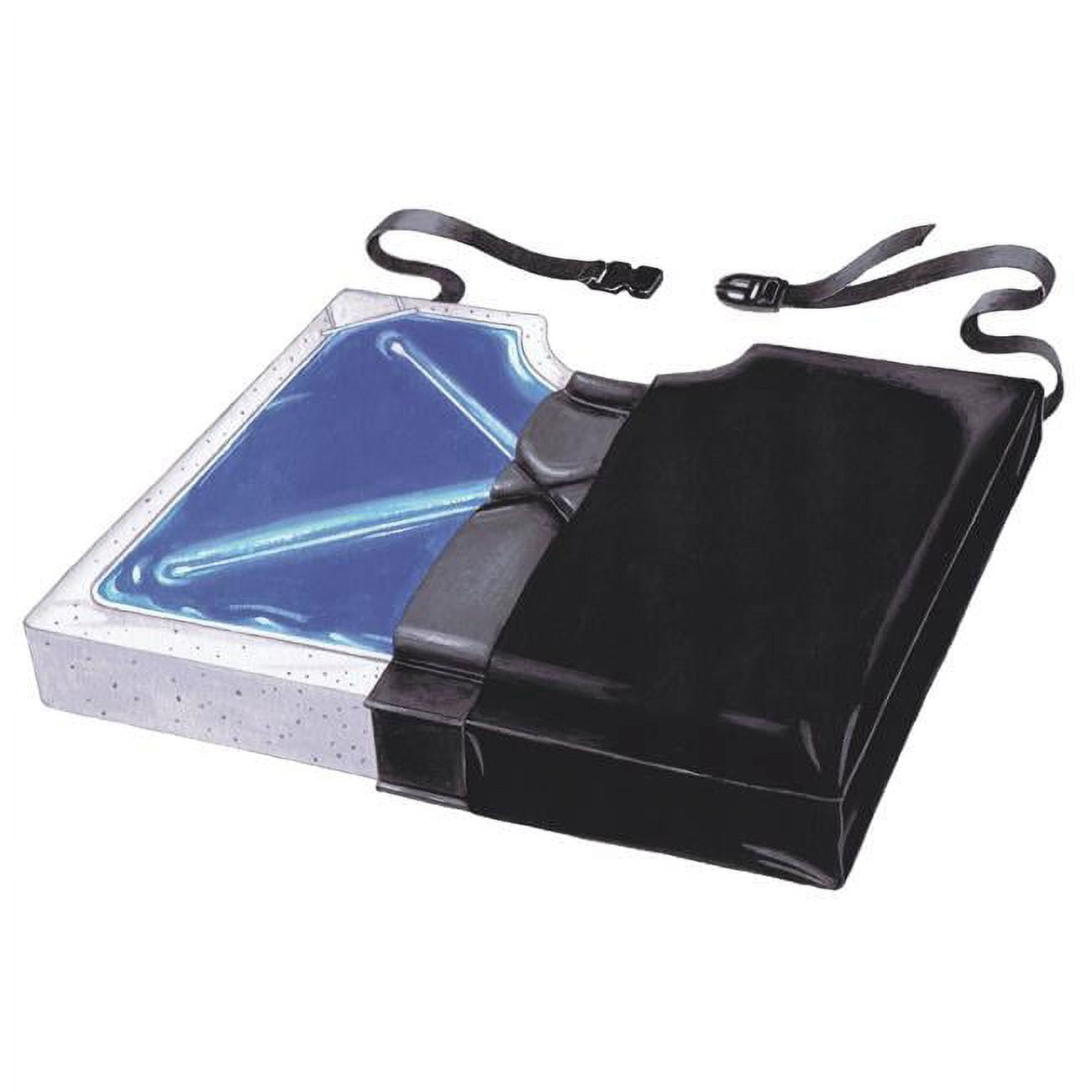 SkilCare 751035 18 in. GelFoam Vinyl XCushion, Wheelchair Occyx