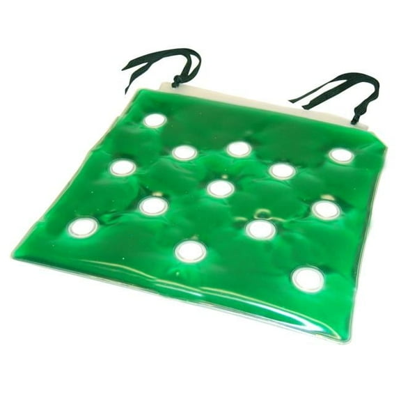 Skil-Care 751100 16 in. Gel-Lift Cushion with Safety Ties - Green