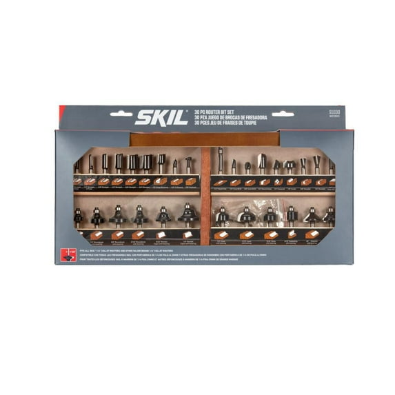 Skil Router Bit Set With Window 30Pc