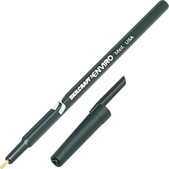 Skilcraft Ballpoint Stick Pen, Recycled, Medium Pt, Black Ink - NSN4557228