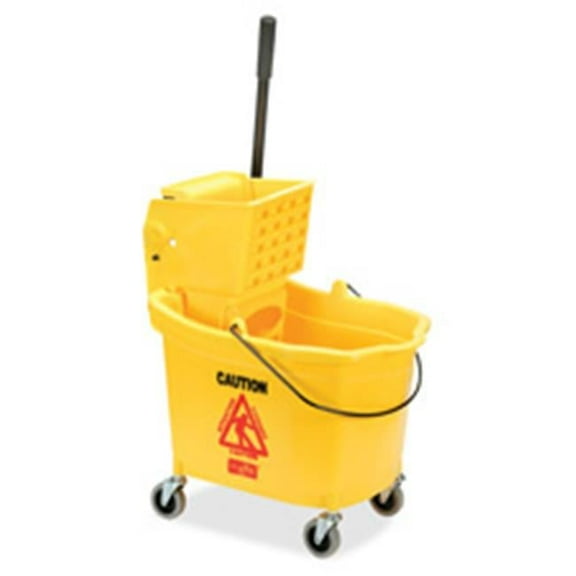 Skilcraft NSN3433776 Mop Bucket-Wringer Set- 15.25 in. x 21 in. x 36.5 in.- Yellow