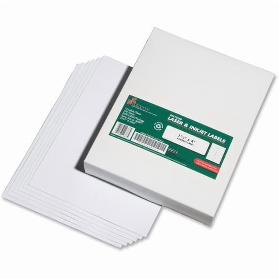 Skilcraft Recycle Address Labels - White - 3 x 4 in.