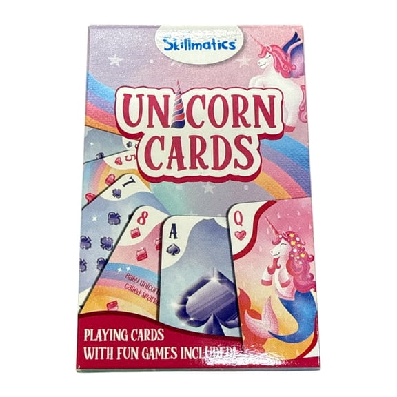 Skilimatics Unicorn Cards Unicorn-Themed Playing Cards with Fun Games Included, 54 Count
