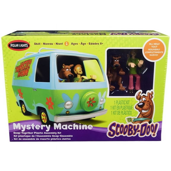 Skill 1 Snap Model Kit The Mystery Machine with Two Figurines (Scooby-Doo and Shaggy) 1/25 Scale Model by Polar Lights