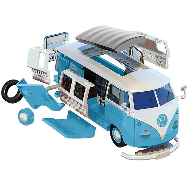 Skill 1 Volkswagen Camper Van Blue Snap Together Model Car Kit