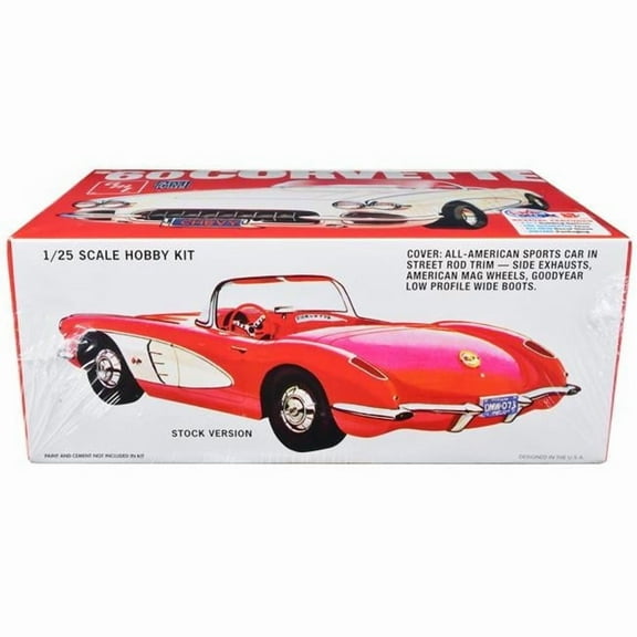 Skill 2 1960 Chevrolet Corvette Street Rods 1-25 Scale Model Kit