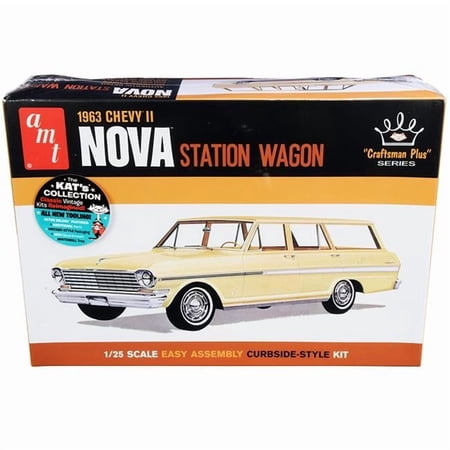 Skill 2 1963 Chevrolet II Nova Station Wagon Craftsman Plus Series 1 by 25 Scale Model Kit