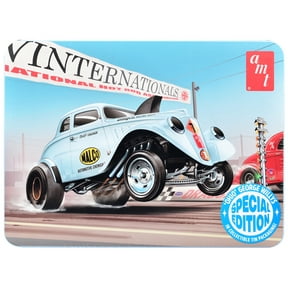 Skill 2 Model Kit 1933 Willys Gasser "Ohio George" with Collectible Tin Packaging 1/25 Scale Model by AMT