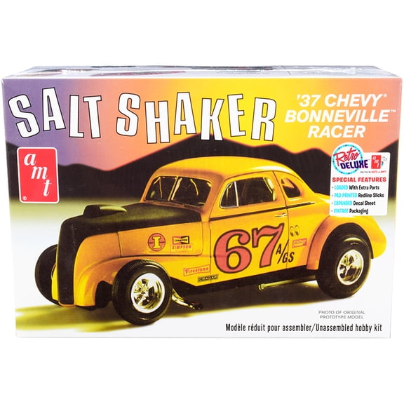 Skill 2 Model Kit 1937 Chevrolet Bonneville Racer "Salt Shaker" 1/25 Scale Model by AMT